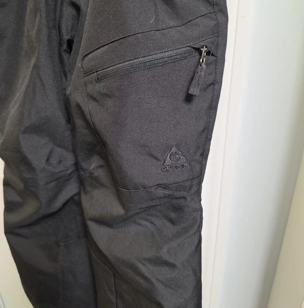 Gerry Weber Kids Black Snow Overalls with Logo Suspenders, Size 7-8